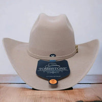 Tombstone 20X Western Cowboy Fur Felt Hat East West Style - Silverbelly Beige - OriginalWestern.com