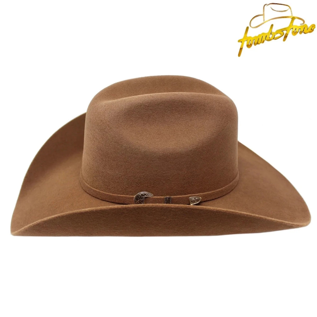 Tombstone 20X Western Cowboy Fur Felt Hat East West Style - Walnut Pecan - OriginalWestern.com