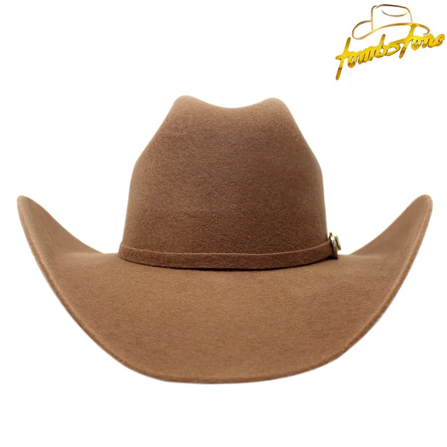 Tombstone 20X Western Cowboy Fur Felt Hat East West Style - Walnut Pecan - OriginalWestern.com
