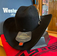 Tombstone 50X East West Style Beaver Fur Felt Western Cowboy Hat - Black - OriginalWestern.com