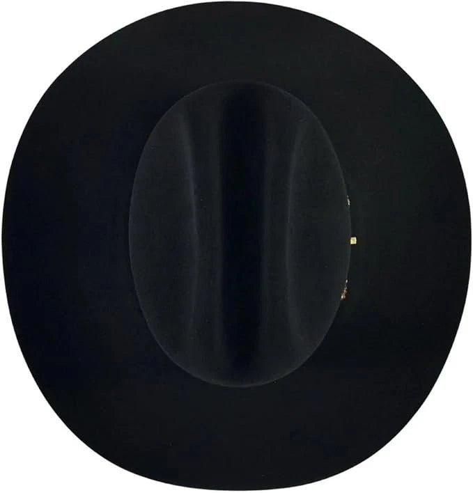 Tombstone 50X Marlboro Style Beaver Fur Felt Western Cowboy Hat - Black - OriginalWestern.com