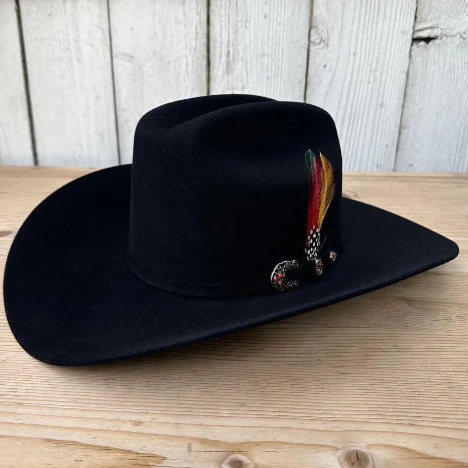 Tombstone 50X Marlboro Style Beaver Fur Felt Western Cowboy Hat - Black - OriginalWestern.com