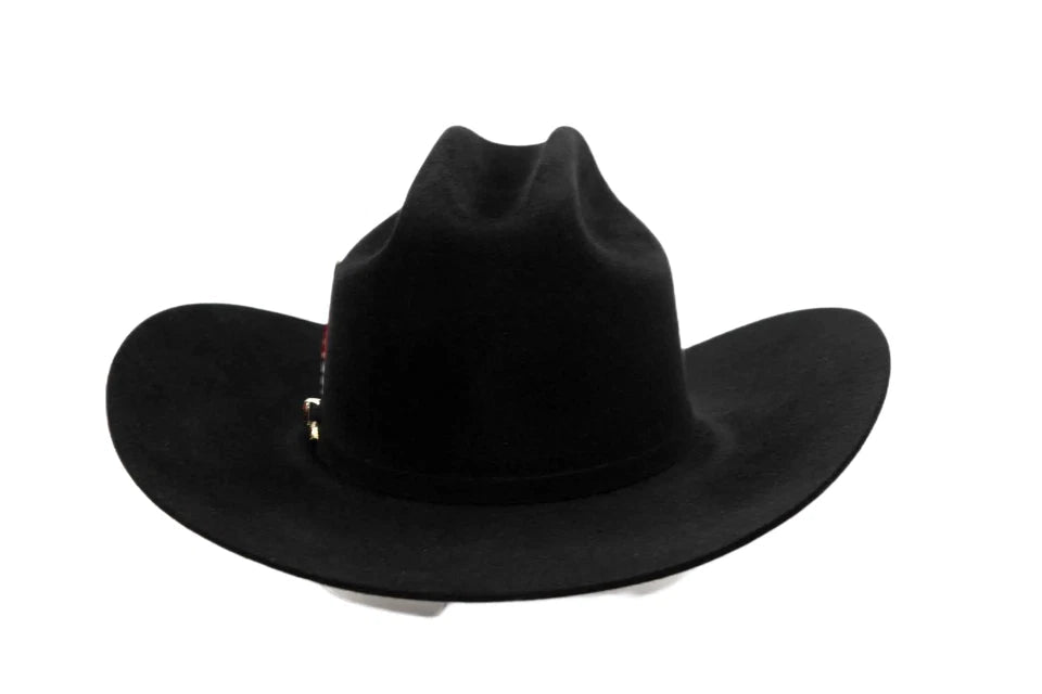 Tombstone 50X Marlboro Style Beaver Fur Felt Western Cowboy Hat - Black - OriginalWestern.com