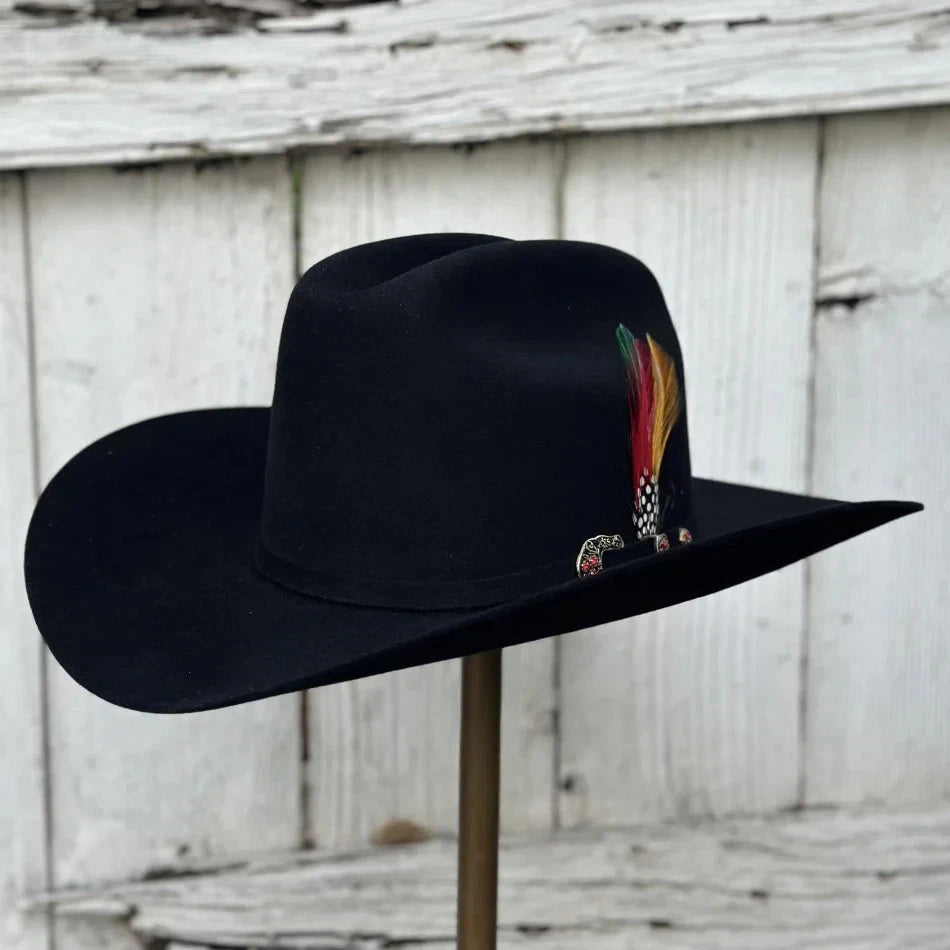 Tombstone 50X Marlboro Style Beaver Fur Felt Western Cowboy Hat - Black - OriginalWestern.com