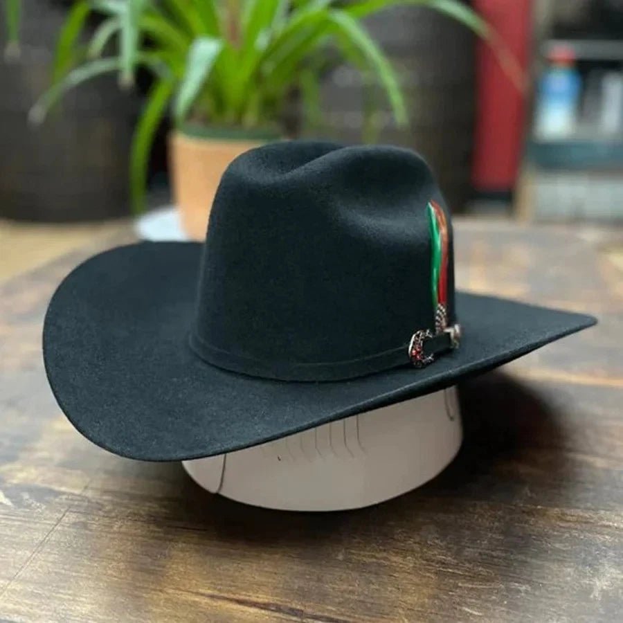 Tombstone 50X Marlboro Style Beaver Fur Felt Western Cowboy Hat - Black - OriginalWestern.com