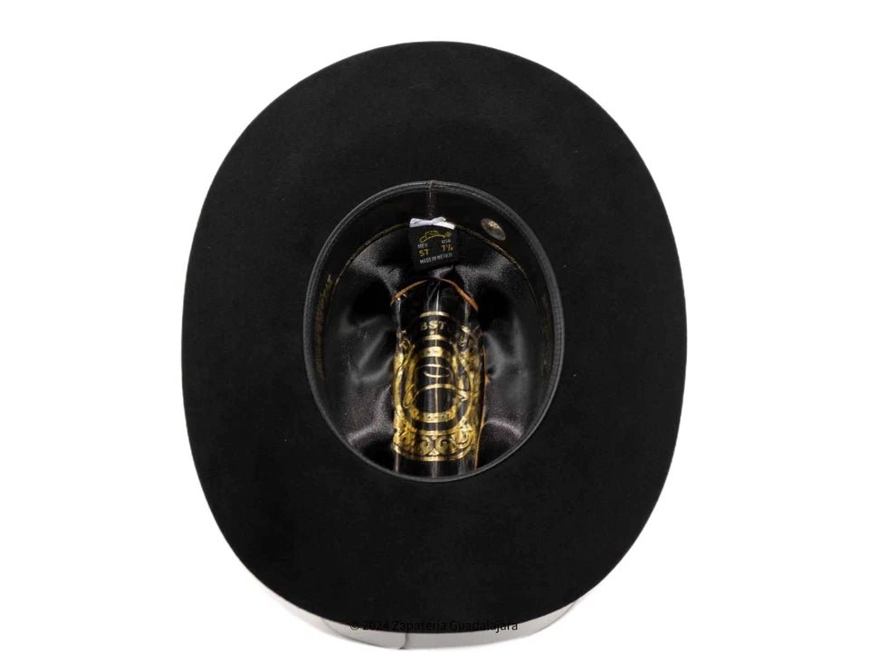 Tombstone 50X Marlboro Style Beaver Fur Felt Western Cowboy Hat - Black - OriginalWestern.com