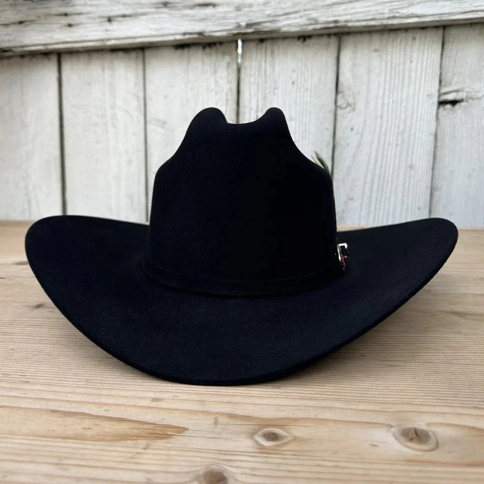 Tombstone 50X Marlboro Style Beaver Fur Felt Western Cowboy Hat - Black - OriginalWestern.com