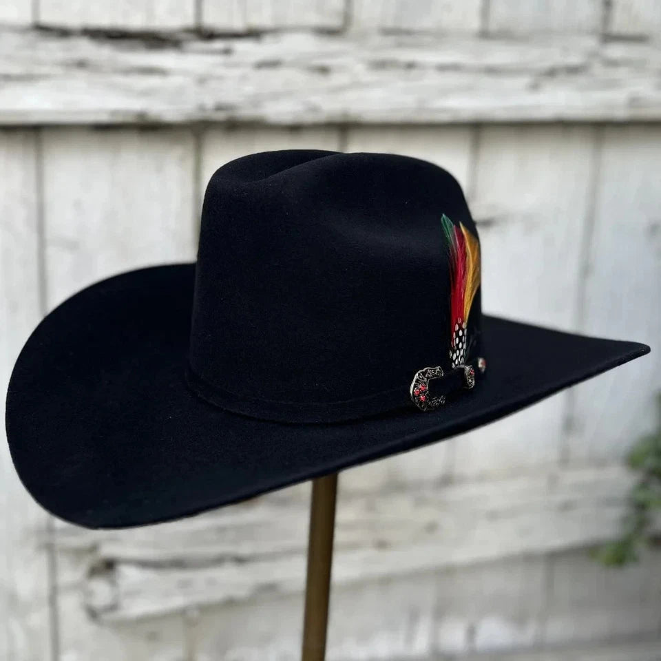 Tombstone 50X Marlboro Style Beaver Fur Felt Western Cowboy Hat - Black - OriginalWestern.com