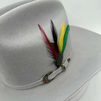 Tombstone 50X Marlboro Style Beaver Fur Felt Western Cowboy Hat - Gray - OriginalWestern.com