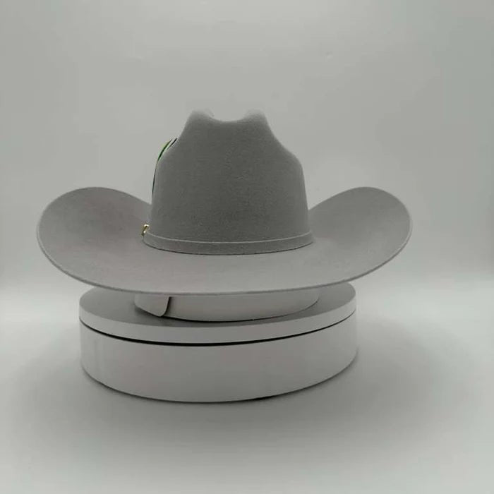 Tombstone 50X Marlboro Style Beaver Fur Felt Western Cowboy Hat - Gray - OriginalWestern.com