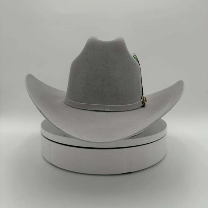 Tombstone 50X Marlboro Style Beaver Fur Felt Western Cowboy Hat - Gray - OriginalWestern.com