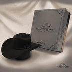 Tombstone 50X Roper Style Beaver Fur Felt Western Cowboy Hat - Black - OriginalWestern.com