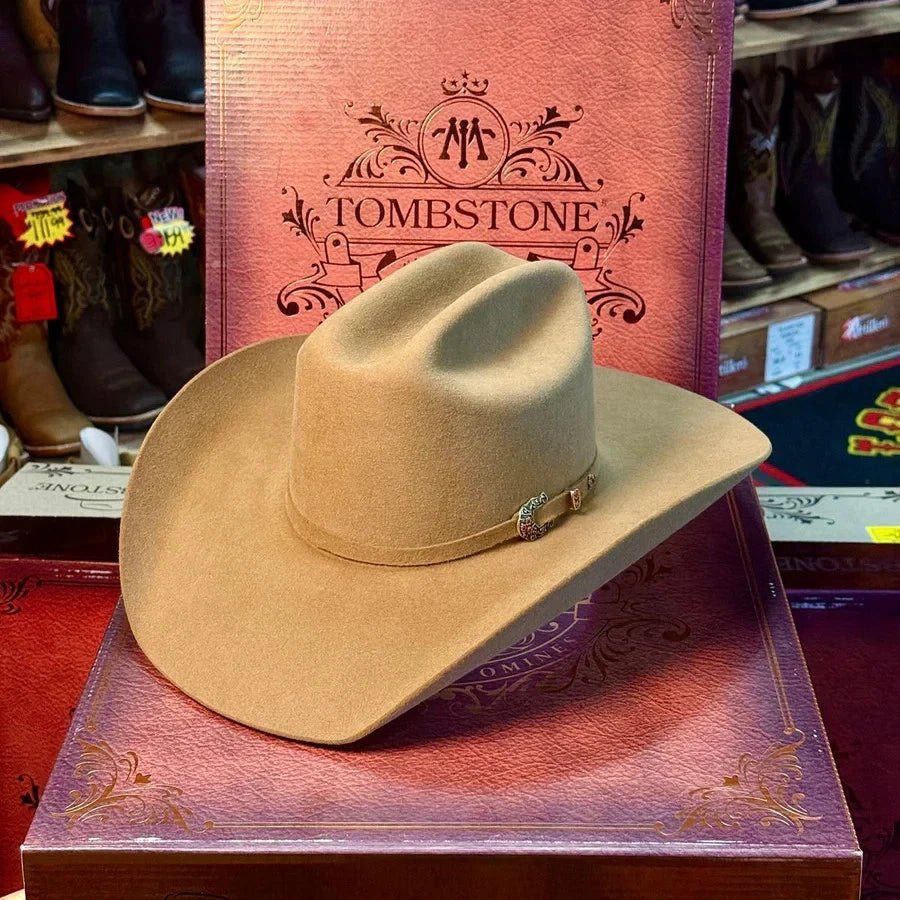 Tombstone 50X Roper Style Beaver Fur Felt Western Cowboy Hat - Sahara - OriginalWestern.com