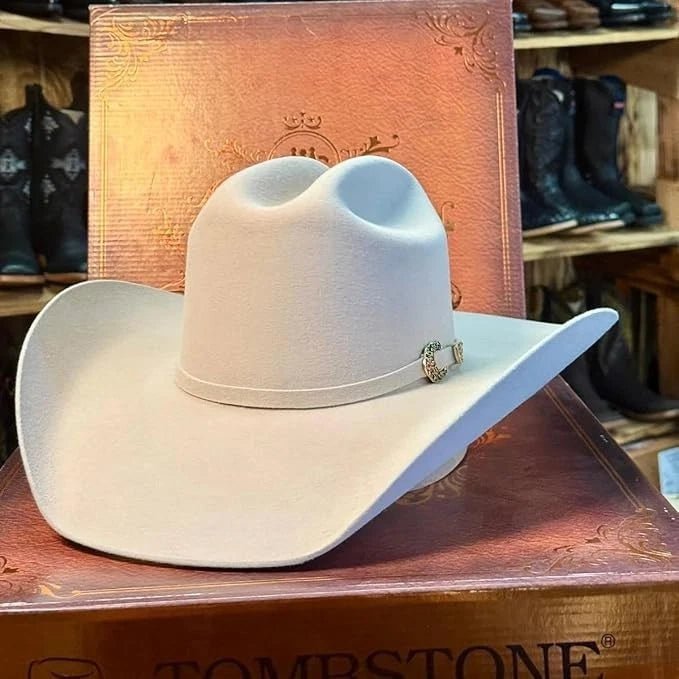 Tombstone 50X Roper Style Beaver Fur Felt Western Cowboy Hat - Silverbelly Beige - OriginalWestern.com