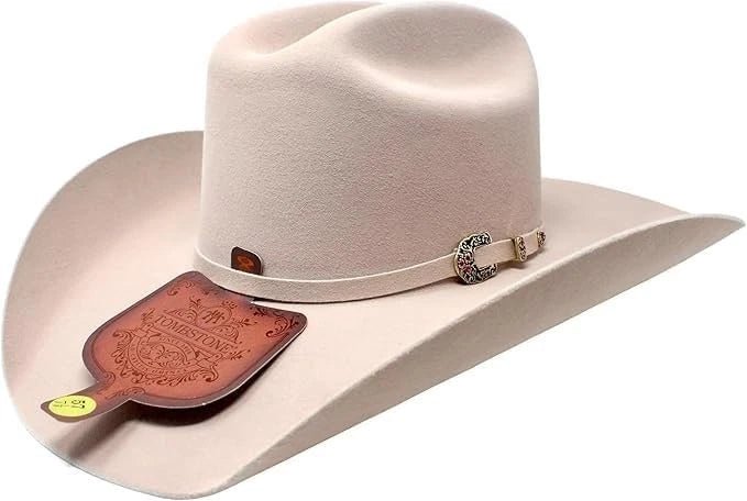 Tombstone 50X Roper Style Beaver Fur Felt Western Cowboy Hat - Silverbelly Beige - OriginalWestern.com
