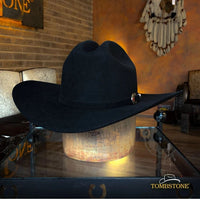 Tombstone 50X Sinaloa Style Beaver Fur Felt Western Cowboy Hat - Black - OriginalWestern.com