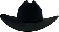 Tombstone 50X Sinaloa Style Beaver Fur Felt Western Cowboy Hat - Black - OriginalWestern.com