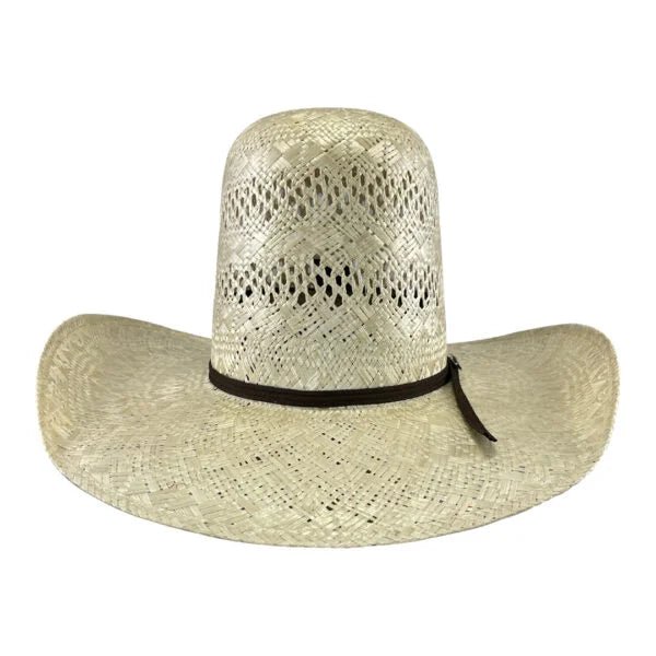 Tombstone Open Crown Sisol Vented Style Western Cowboy Shantung Straw Hat - OriginalWestern.com