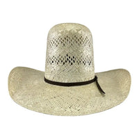 Tombstone Open Crown Sisol Vented Style Western Cowboy Shantung Straw Hat - OriginalWestern.com