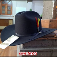 Men’s Morcon 20X Sinaloa Rancher (M-5) Style Western Cowboy Fur Felt Hat - Black