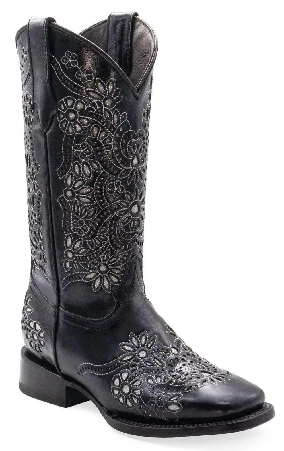 Women´s Silverton Celina All Leather Wide Square Toe Boots-Black