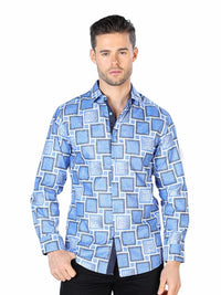 El General - Casual Long Sleeve Shirt- Blue 44004