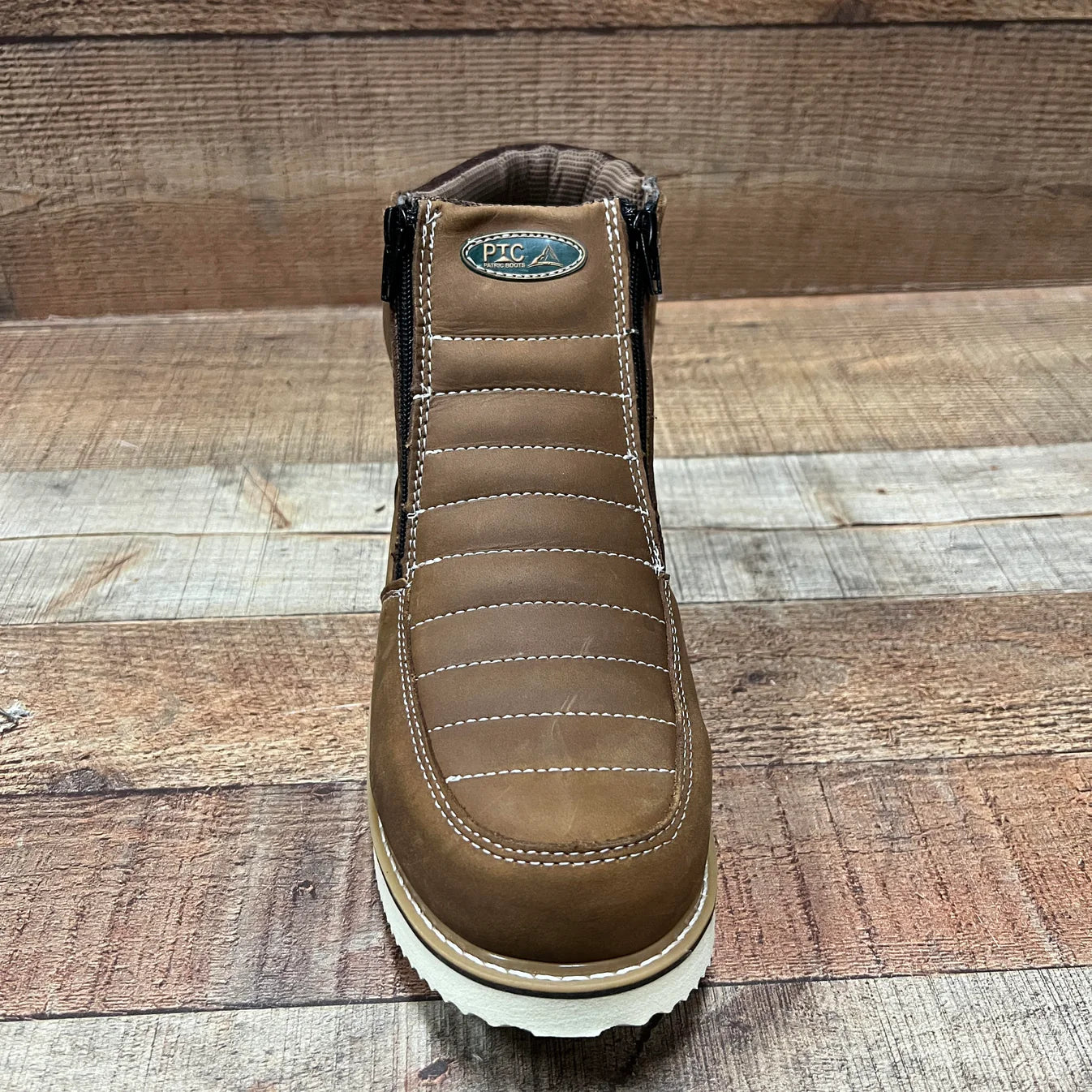 Men's Leather Zipper Work Boots Oil/Water Resistant Est.330