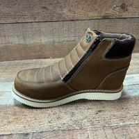 Men's Leather Zipper Work Boots Oil/Water Resistant Est.330