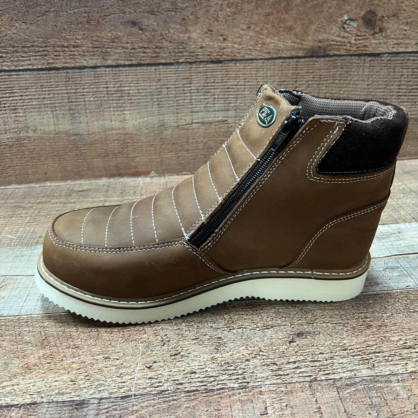 Men's Leather Zipper Work Boots Oil/Water Resistant Est.330