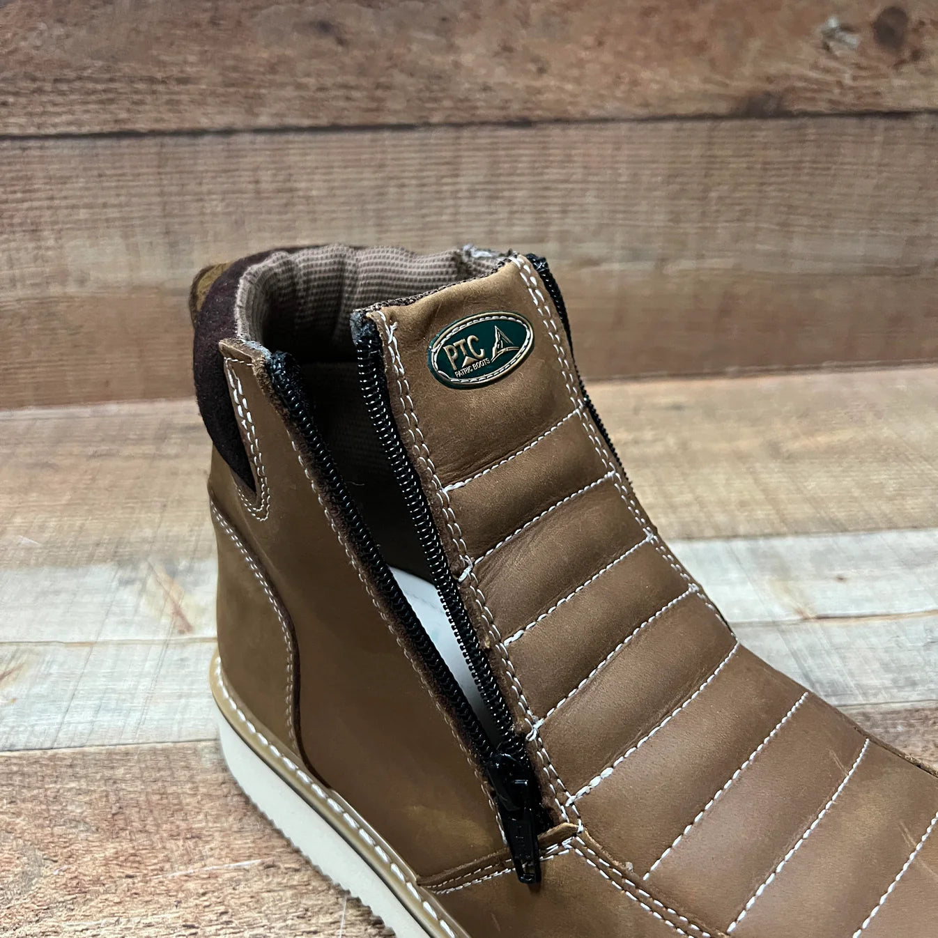 Men's Leather Zipper Work Boots Oil/Water Resistant Est.330