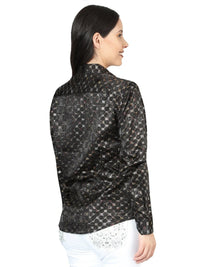The General Women's Black/Gold Casual Long-Sleeve Shirt 44558