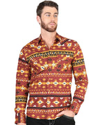 El General - Men's Brick Tribal Geometric Western Shirt  44420