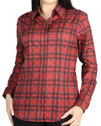 El General Women’s Western Shirt in Red Plaid  44722