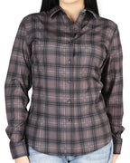 El General Women’s Western Shirt in Moka-Olive Plaid  44729
