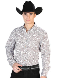 White Casual Long Sleeve Shirt 126272 - OriginalWestern.com