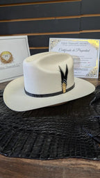 White Diamonds 100,000X Panama San Judas Style Cowboy Shantung Straw Hat Brim 3" - OriginalWestern.com