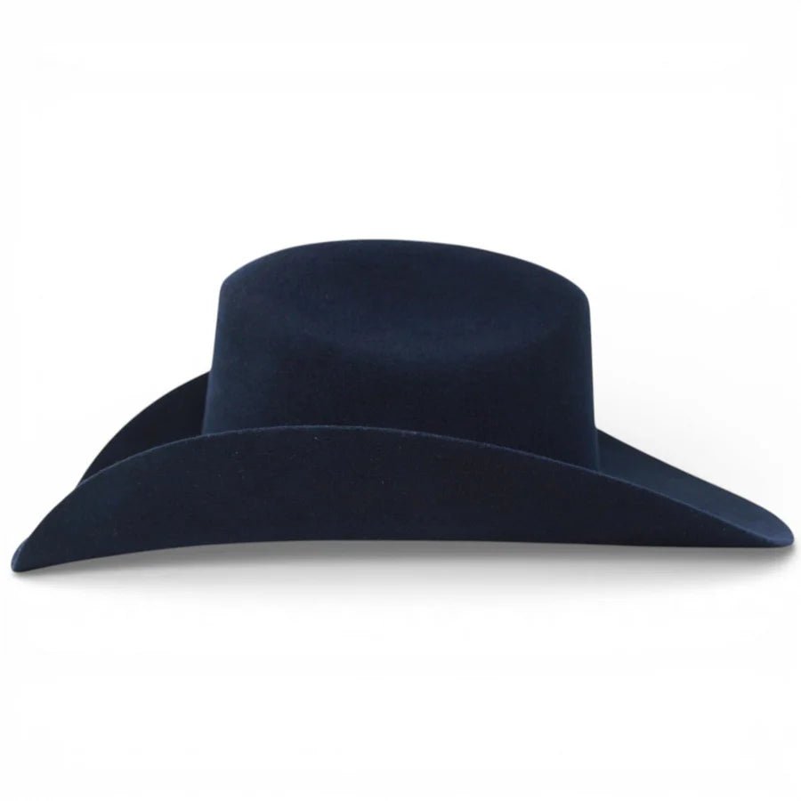 White Diamonds 200X Sinaloa Style Western Cowboy Fur Felt Hat - Navy Blue - OriginalWestern.com
