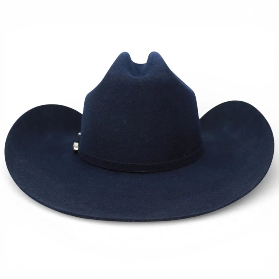 White Diamonds 200X Sinaloa Style Western Cowboy Fur Felt Hat - Navy Blue - OriginalWestern.com