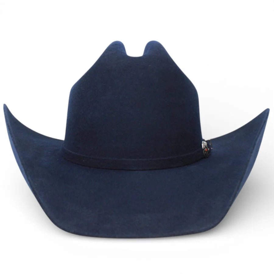 White Diamonds 200X Sinaloa Style Western Cowboy Fur Felt Hat - Navy Blue - OriginalWestern.com
