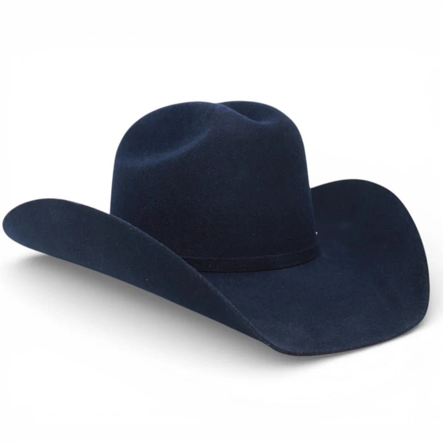 White Diamonds 200X Sinaloa Style Western Cowboy Fur Felt Hat - Navy Blue - OriginalWestern.com