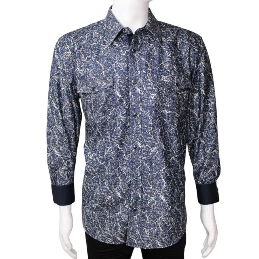 White Diamonds Boots - Marble Denim Shirt - Blue WD-830 - OriginalWestern.com