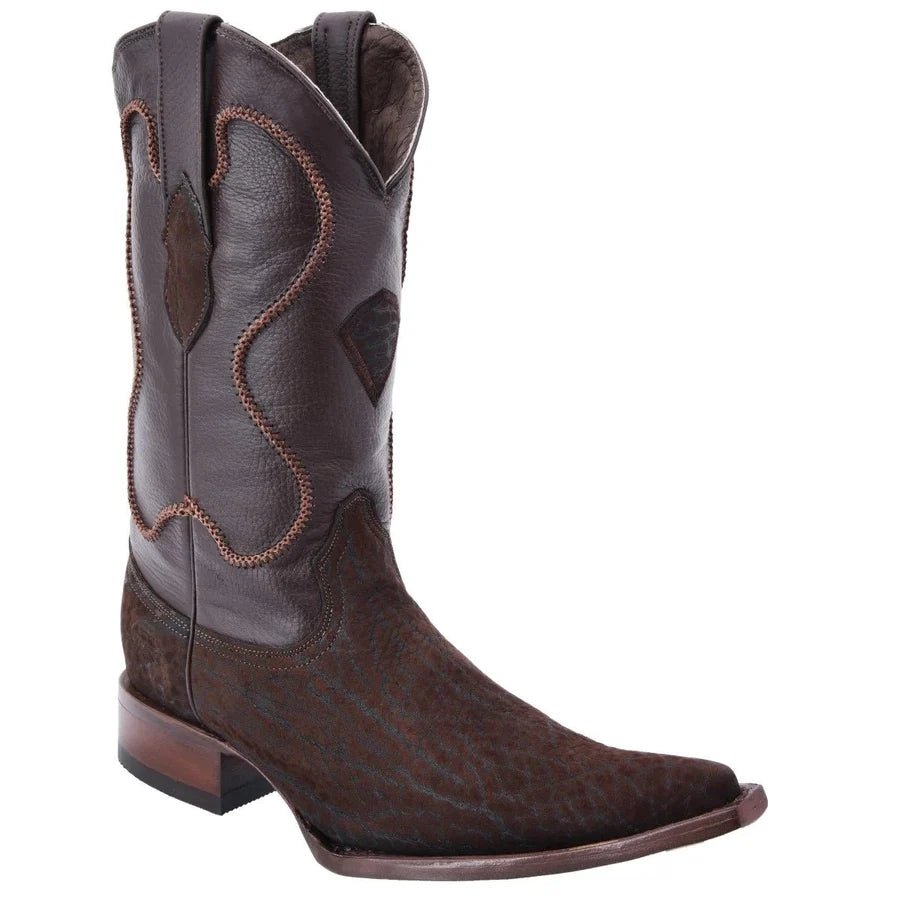 White Diamonds Men's Bull Neck Leather 3X Toe Cowboy Boots – Brown - OriginalWestern.com