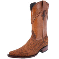 White Diamonds Men's Bull Neck Leather 3X Toe Cowboy Boots – Cognac - OriginalWestern.com