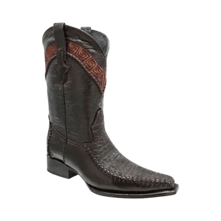 White Diamonds Men's Bull Neck Leather European Toe Cowboy Boots – Brown - OriginalWestern.com