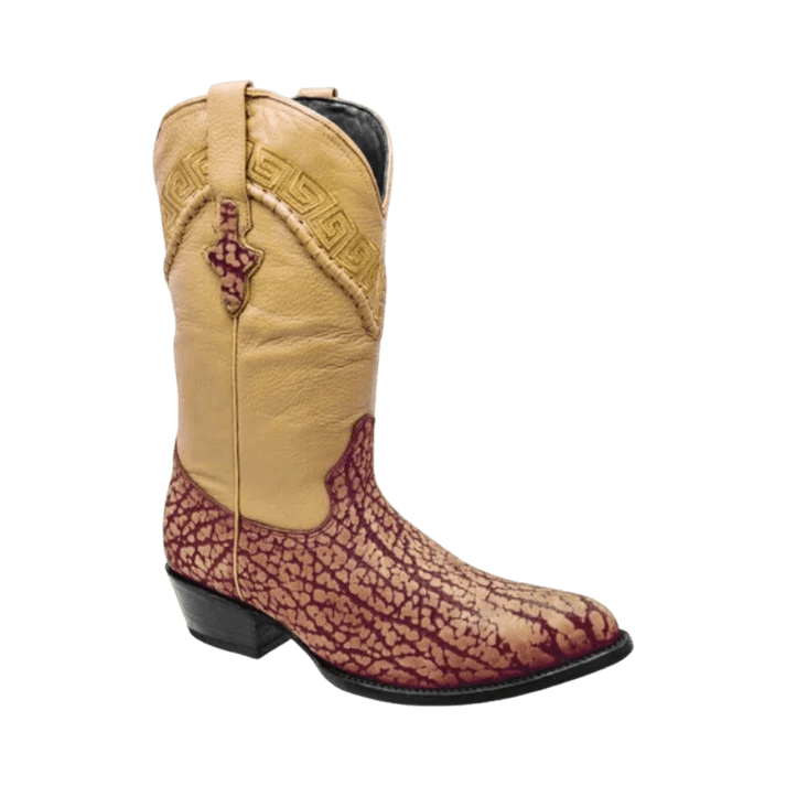 White Diamonds Men's Bull Neck Leather Round Toe Cowboy Boots – Sand - OriginalWestern.com