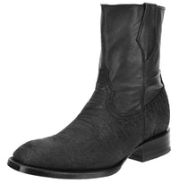 White Diamonds Men's Bull Neck Leather Skinny Boots – Black - OriginalWestern.com