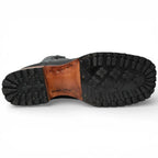 White Diamonds Men's Bull Shoulder Leather Square Toe Tractor Sole Cowboy Boots - Black - OriginalWestern.com