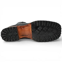 White Diamonds Men's Bull Shoulder Leather Square Toe Tractor Sole Cowboy Boots - Black - OriginalWestern.com
