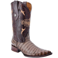 White Diamonds Men's Crocodile Belly Print 3X Toe Cowboy Boots – Brown-Café - OriginalWestern.com