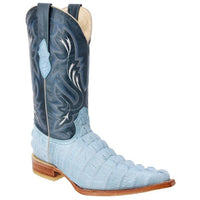 White Diamonds Men's Crocodile Print 3X Toe Cowboy Boots – Baby Blue - OriginalWestern.com